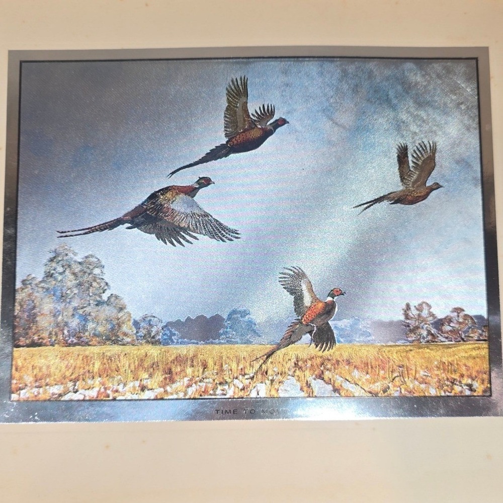 TIME TO MOVE Richard E Bishop Vintage Chromatic Foil Print 8" x 6" Etched